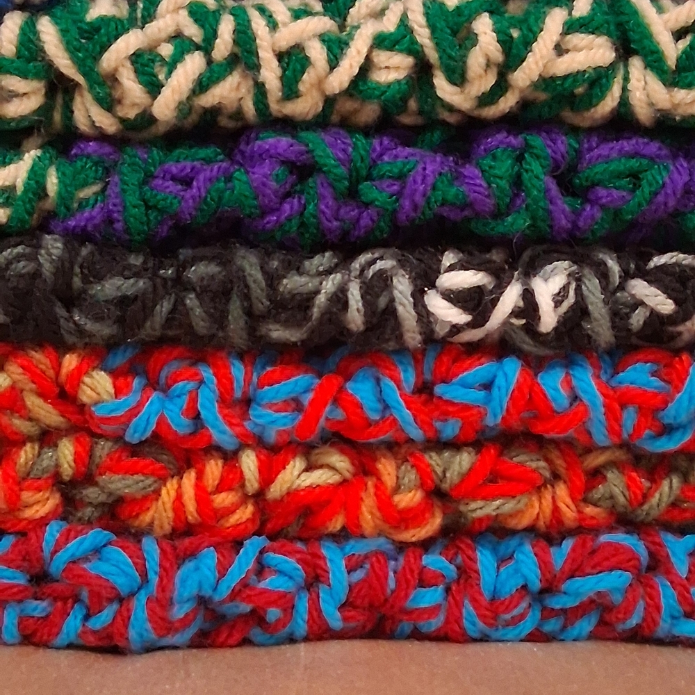 Colorful Scrap Crochet Throw Blanket